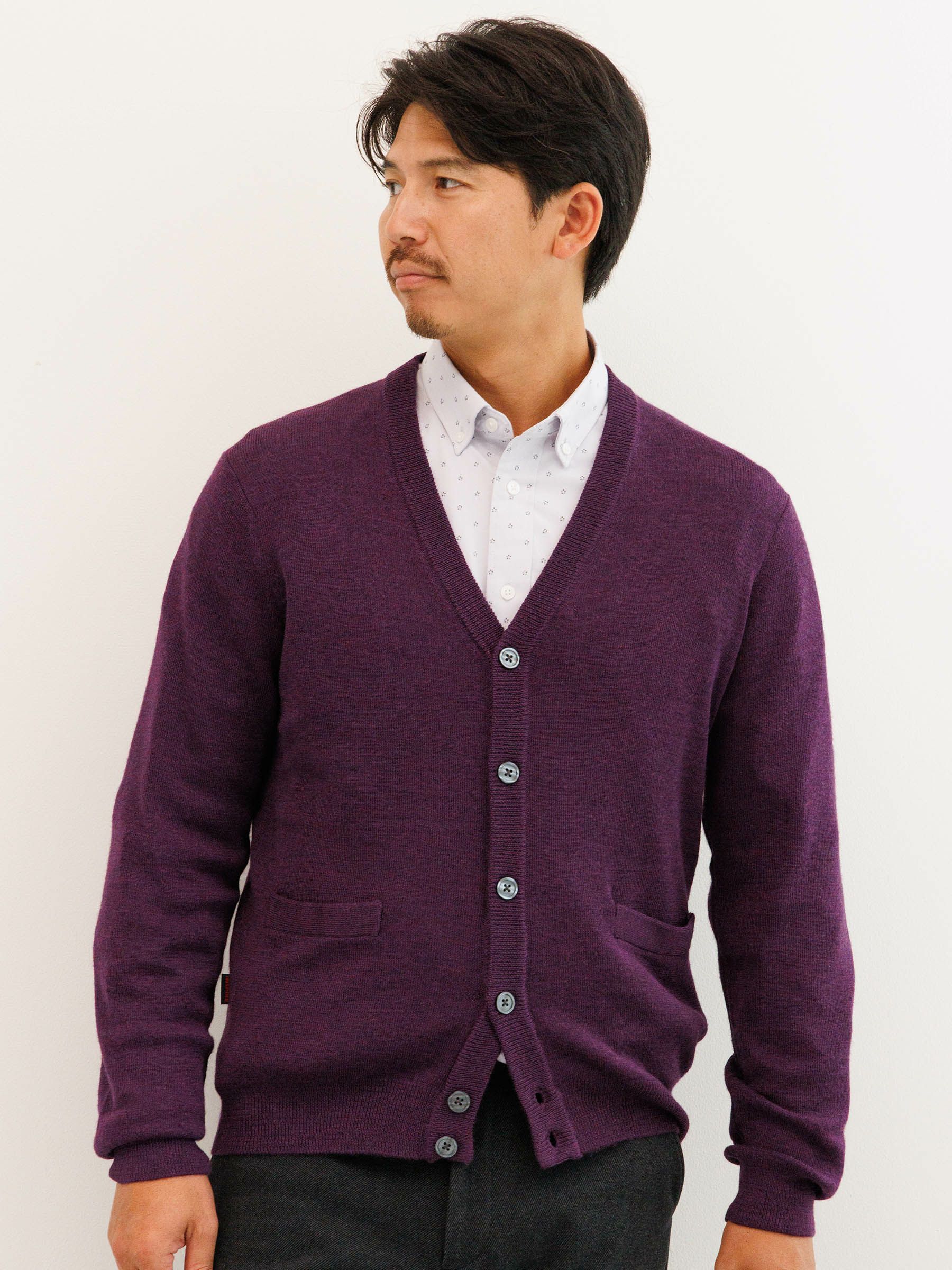 家庭洗濯可／大人の定番】12Gリブカーディガン | INSPIRE ONLINE SHOP