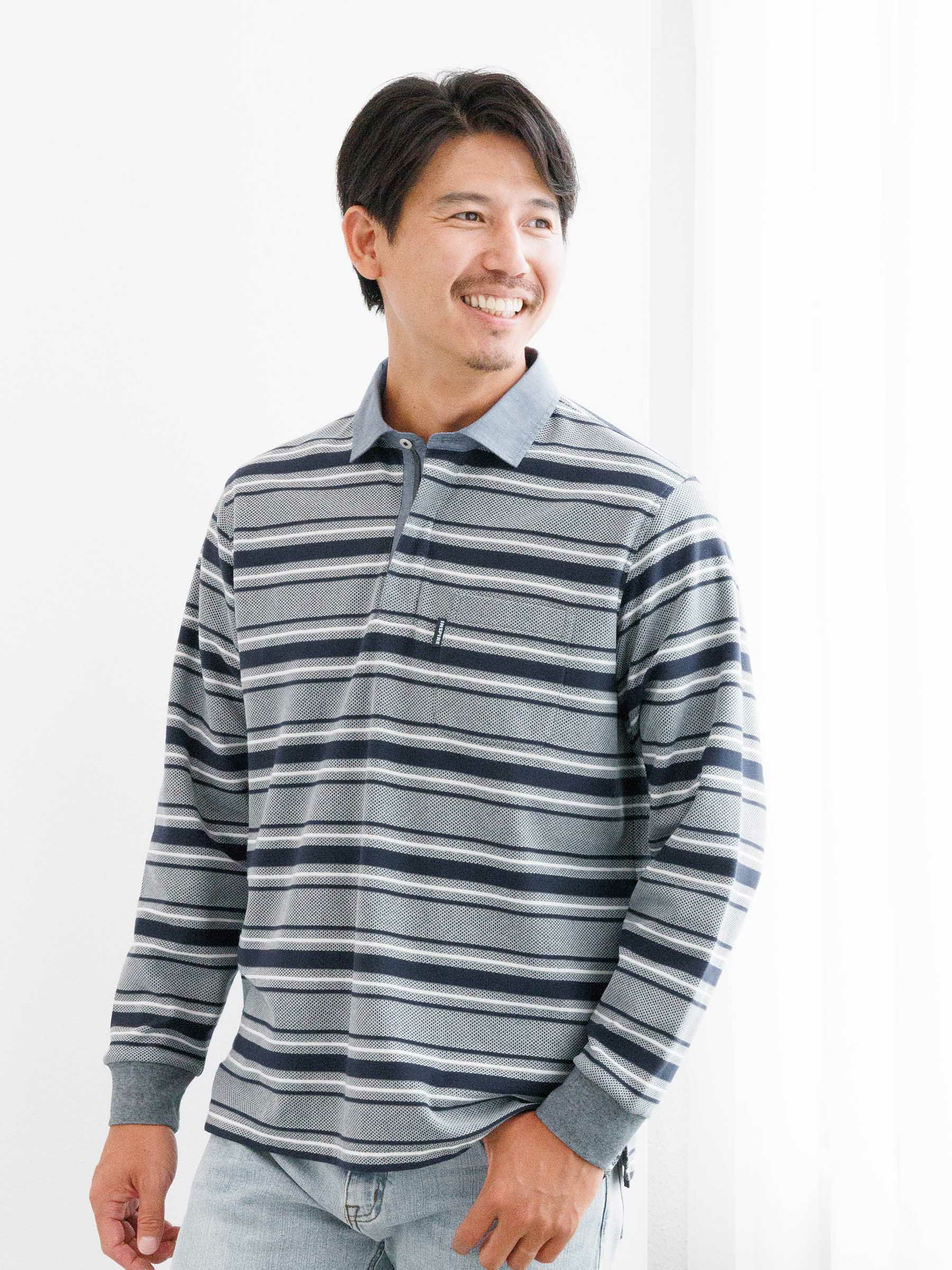 シャツ衿ファスナーポロシャツ | INSPIRE ONLINE SHOP