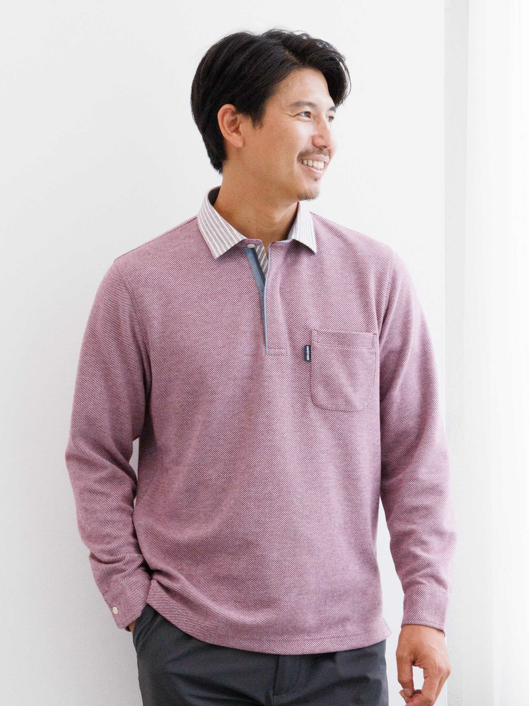 シャツ衿ファスナーポロシャツ | INSPIRE ONLINE SHOP