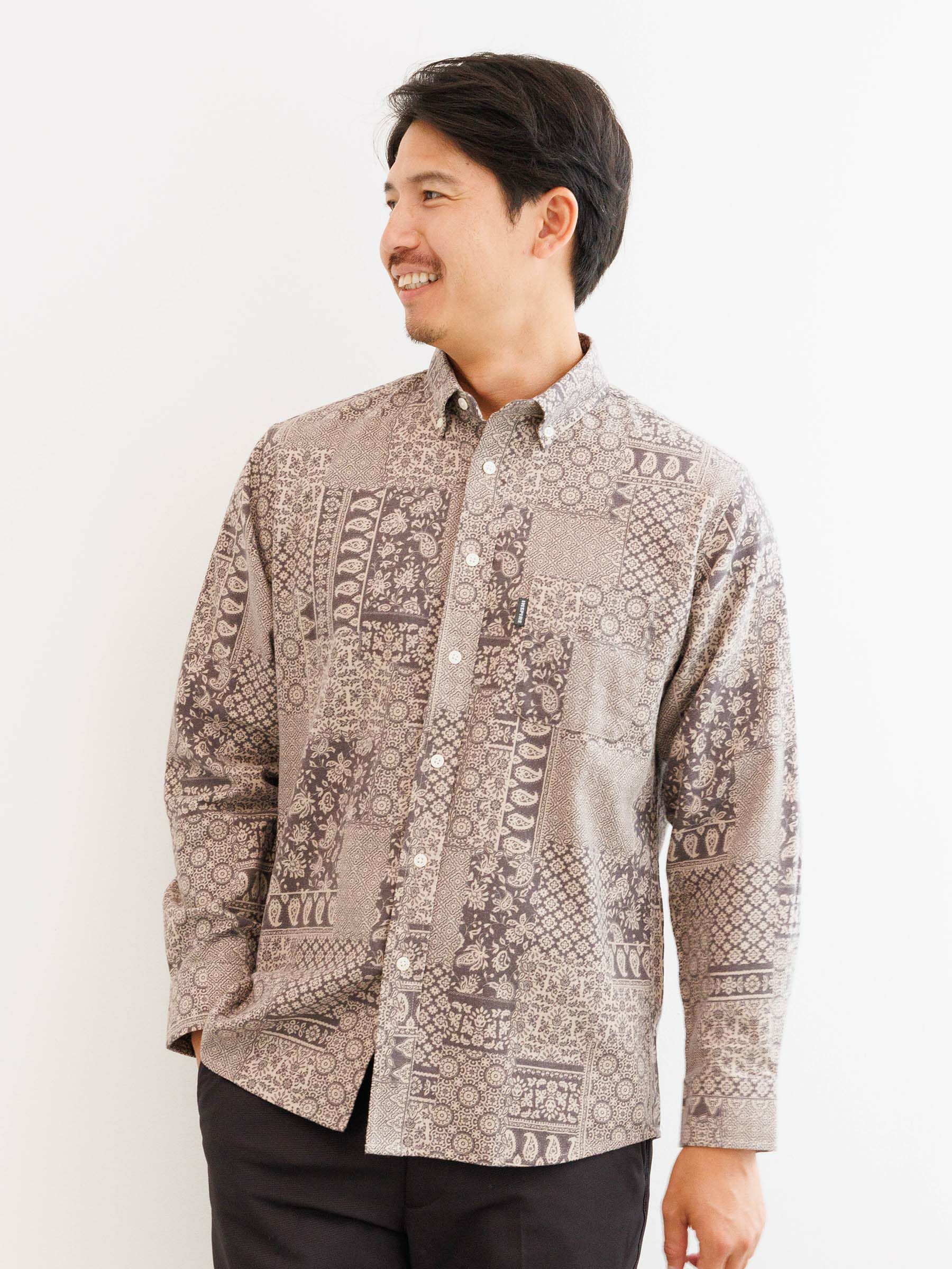 バンダナ柄PRTボタンダウンシャツ | INSPIRE ONLINE SHOP