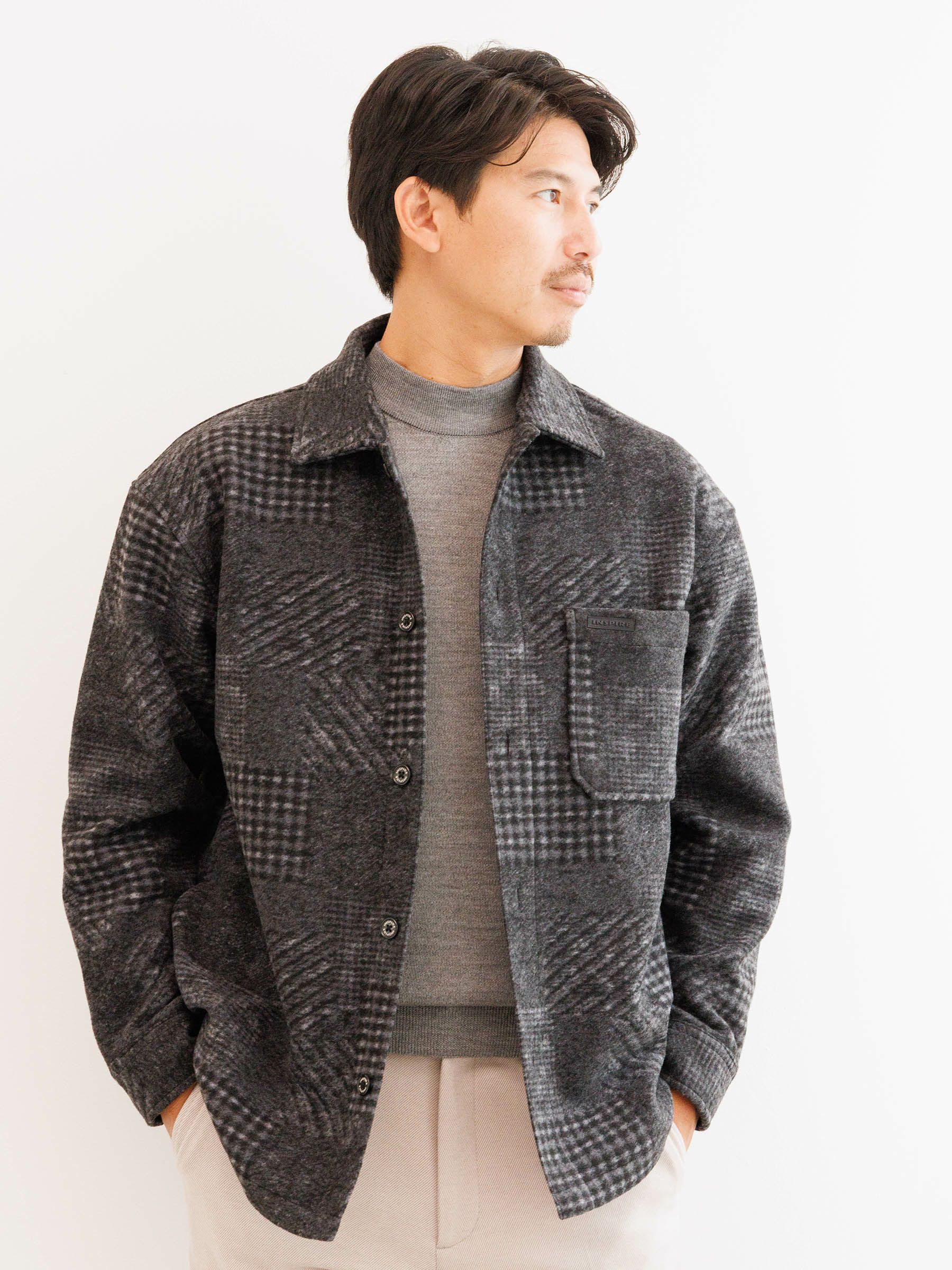 パッチワークJQシャツアウター | INSPIRE ONLINE SHOP
