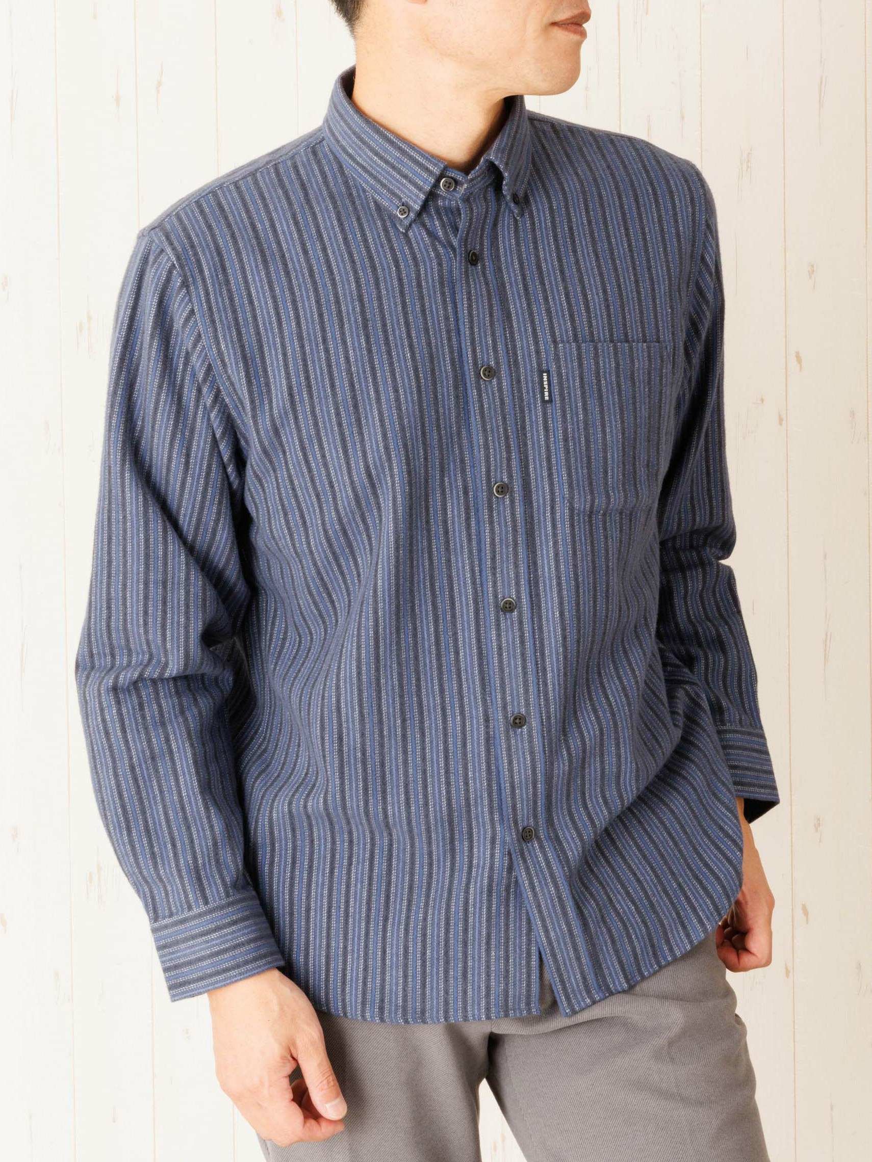 中空糸ストライプBDシャツ | INSPIRE ONLINE SHOP